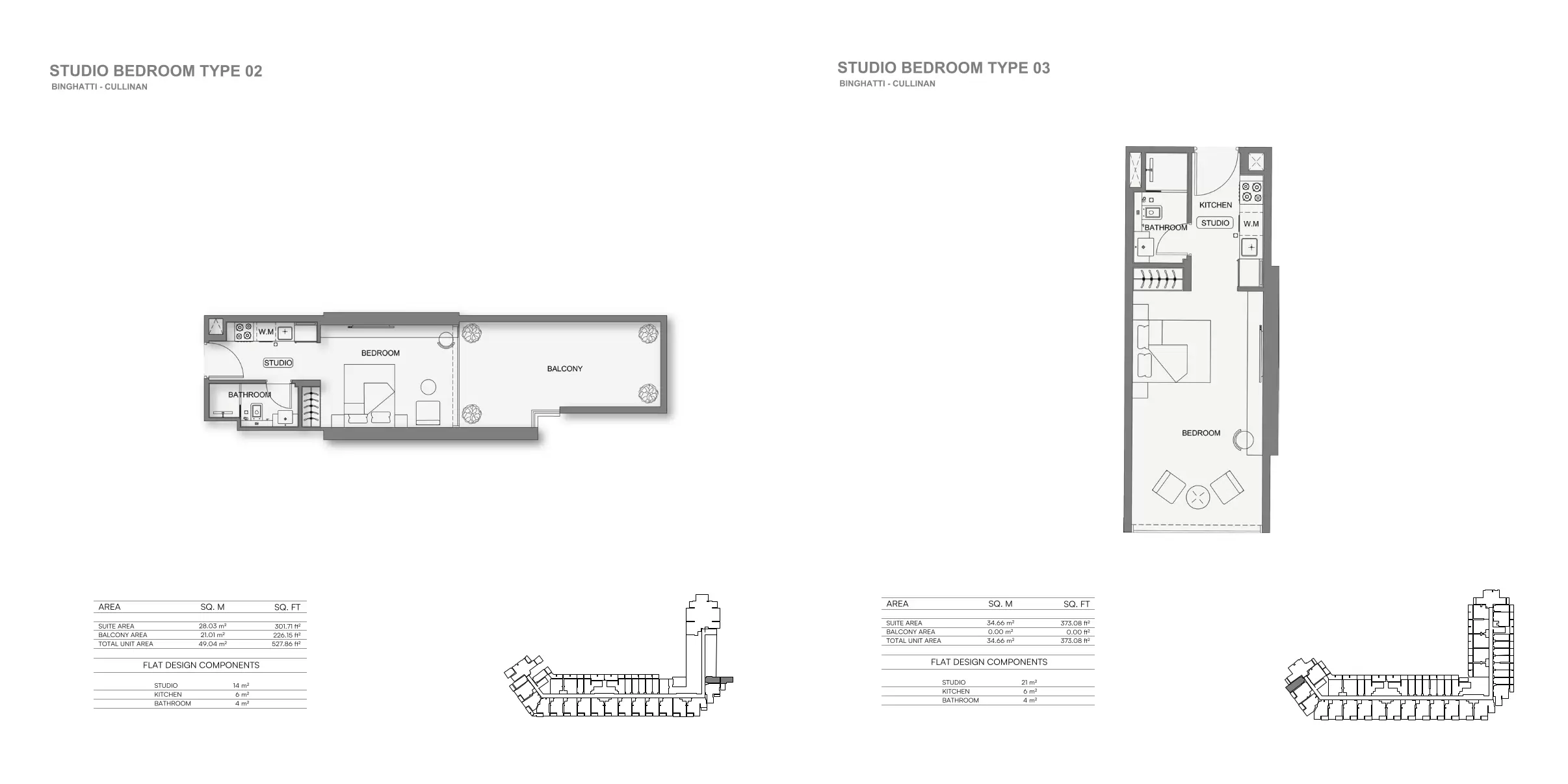 استوديو في مشروع بن غاطي كولينان binghatti cullinan
